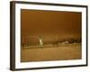 Playing a Friendly Soccer Match in a Park During a Sandstorm in Kabul, Afghanistan-null-Framed Photographic Print