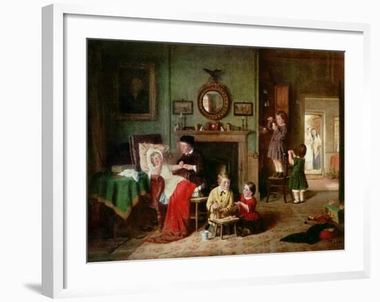 Playing at Doctors-Frederick Daniel Hardy-Framed Giclee Print