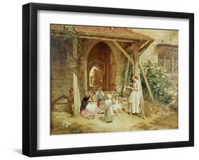 Playing at Schools, 1857-Charles James Lewis-Framed Giclee Print