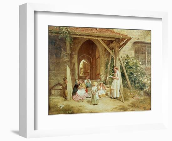 Playing at Schools, 1857-Charles James Lewis-Framed Giclee Print