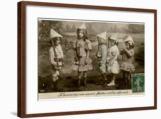 Playing at Soldiers-null-Framed Photographic Print