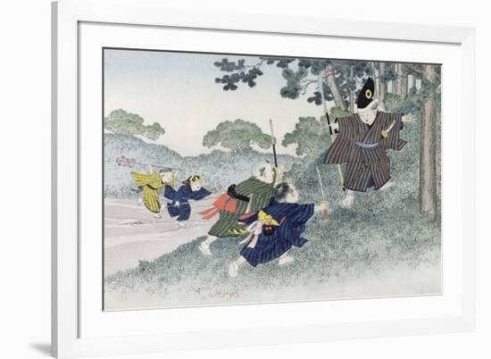 Playing at Warriors from the Series 'Children's Games', 1888-Kobayashi Eitaku-Framed Giclee Print