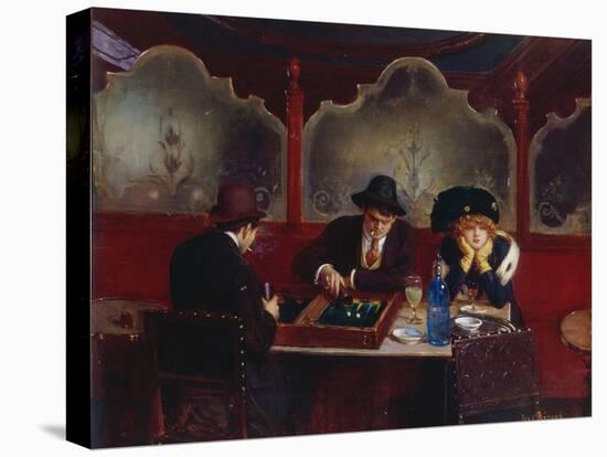 Playing Backgammon-Jean Béraud-Stretched Canvas