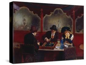 Playing Backgammon-Jean Béraud-Stretched Canvas