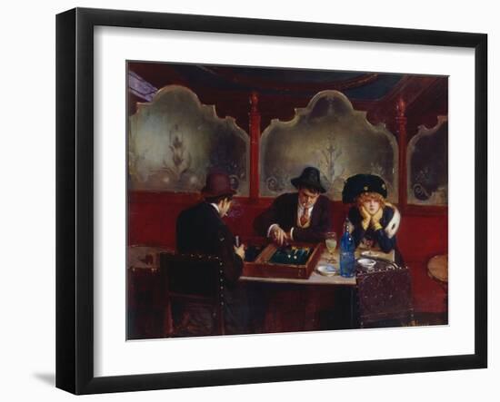 Playing Backgammon-Jean Béraud-Framed Giclee Print