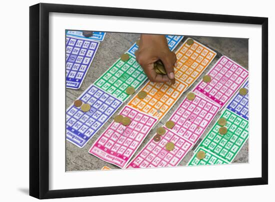 Playing Bingo, Baguio, Benguet Province, Philippines-Keren Su-Framed Photographic Print