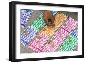 Playing Bingo, Baguio, Benguet Province, Philippines-Keren Su-Framed Photographic Print