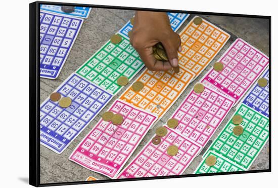 Playing Bingo, Baguio, Benguet Province, Philippines-Keren Su-Framed Stretched Canvas