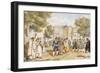 Playing Bocce at Santa Maria Degli Angeli in Rome, Achille Pinelli (1809-1841), Italy, 19th Century-null-Framed Giclee Print