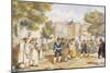 Playing Bocce at Santa Maria Degli Angeli in Rome, Achille Pinelli (1809-1841), Italy, 19th Century-null-Mounted Giclee Print