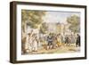 Playing Bocce at Santa Maria Degli Angeli in Rome, Achille Pinelli (1809-1841), Italy, 19th Century-null-Framed Premium Giclee Print
