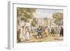 Playing Bocce at Santa Maria Degli Angeli in Rome, Achille Pinelli (1809-1841), Italy, 19th Century-null-Framed Premium Giclee Print