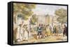 Playing Bocce at Santa Maria Degli Angeli in Rome, Achille Pinelli (1809-1841), Italy, 19th Century-null-Framed Stretched Canvas