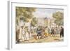 Playing Bocce at Santa Maria Degli Angeli in Rome, Achille Pinelli (1809-1841), Italy, 19th Century-null-Framed Giclee Print