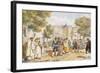 Playing Bocce at Santa Maria Degli Angeli in Rome, Achille Pinelli (1809-1841), Italy, 19th Century-null-Framed Giclee Print