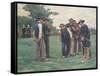 Playing Boules on the Outskirts of Concarneau-Theophile Louis Deyrolle-Framed Stretched Canvas