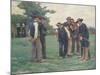 Playing Boules on the Outskirts of Concarneau-Theophile Louis Deyrolle-Mounted Giclee Print