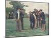 Playing Boules on the Outskirts of Concarneau-Theophile Louis Deyrolle-Mounted Giclee Print