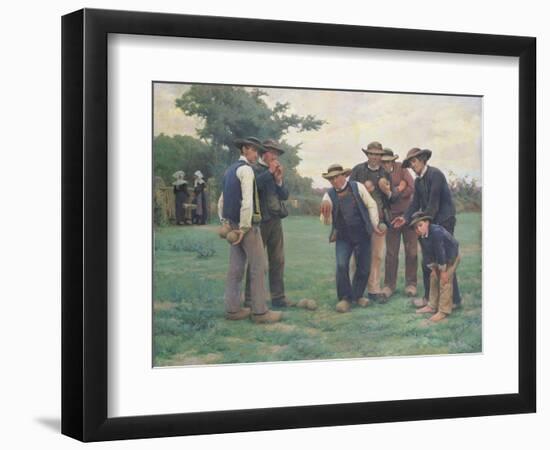 Playing Boules on the Outskirts of Concarneau-Theophile Louis Deyrolle-Framed Giclee Print