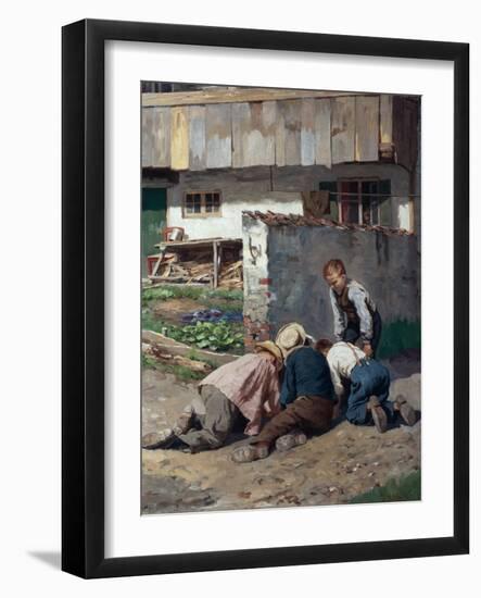 Playing boys, 1887 by Jahn Ekenaes-Ludwig Munthe-Framed Giclee Print