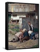 Playing boys, 1887 by Jahn Ekenaes-Ludwig Munthe-Framed Stretched Canvas
