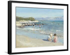 Playing by the Sea-Paul Brown-Framed Giclee Print