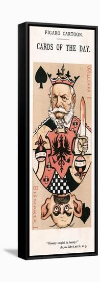 Playing Card Caricatures of Wilhelm I and Bismarck-null-Framed Stretched Canvas