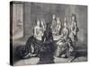 Playing Cards in Apartments of Louis XIV with Maria Anna of Bourbon-Conti-null-Stretched Canvas