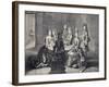 Playing Cards in Apartments of Louis XIV with Maria Anna of Bourbon-Conti-null-Framed Giclee Print