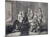 Playing Cards in Apartments of Louis XIV with Maria Anna of Bourbon-Conti-null-Mounted Giclee Print