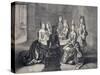 Playing Cards in Apartments of Louis XIV with Maria Anna of Bourbon-Conti-null-Stretched Canvas