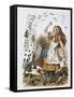 Playing Cards - in “The Nursery “” Alice in Wonderland”” by Lewis Carroll, Illustration by John Ten-John Tenniel-Framed Stretched Canvas