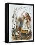 Playing Cards - in “The Nursery “” Alice in Wonderland”” by Lewis Carroll, Illustration by John Ten-John Tenniel-Framed Stretched Canvas