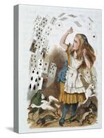 Playing Cards - in “The Nursery “” Alice in Wonderland”” by Lewis Carroll, Illustration by John Ten-John Tenniel-Stretched Canvas