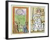 Playing Cards of Moon (Left) and Justice (Right) From the Court of Charles VI, France, Circa 1400-null-Framed Giclee Print