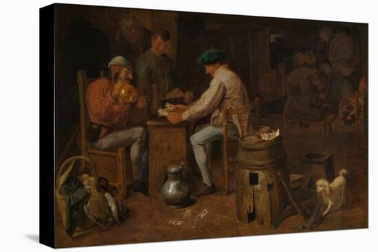 Playing Cards (Oil on Canvas)-Adriaen Brouwer-Stretched Canvas