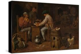 Playing Cards (Oil on Canvas)-Adriaen Brouwer-Stretched Canvas