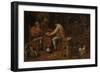 Playing Cards (Oil on Canvas)-Adriaen Brouwer-Framed Giclee Print