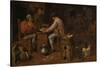 Playing Cards (Oil on Canvas)-Adriaen Brouwer-Stretched Canvas