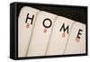 Playing Cards - Spelling 'Home'-Tom Quartermaine-Framed Stretched Canvas