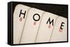 Playing Cards - Spelling 'Home'-Tom Quartermaine-Framed Stretched Canvas