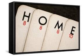 Playing Cards - Spelling 'Home'-Tom Quartermaine-Framed Stretched Canvas