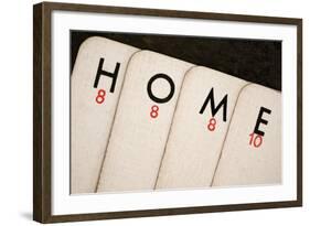 Playing Cards - Spelling 'Home'-Tom Quartermaine-Framed Giclee Print