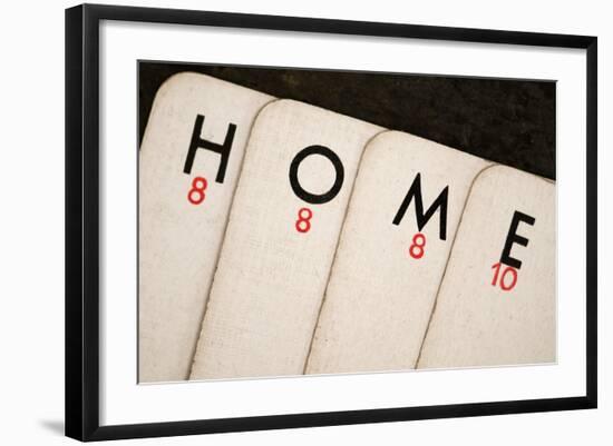 Playing Cards - Spelling 'Home'-Tom Quartermaine-Framed Giclee Print