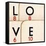 Playing Cards - Spelling 'Love'-Tom Quartermaine-Framed Stretched Canvas