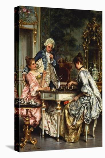 Playing Chess-Arturo Ricci-Stretched Canvas