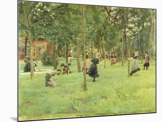 Playing Children in the Park, 1882-Max Liebermann-Mounted Giclee Print