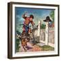 "Playing Cowboy", June 23, 1951-Amos Sewell-Framed Giclee Print