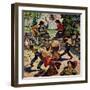"Playing Cowboy", March 11, 1950-Amos Sewell-Framed Premium Giclee Print