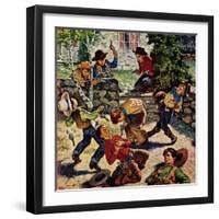 "Playing Cowboy", March 11, 1950-Amos Sewell-Framed Giclee Print